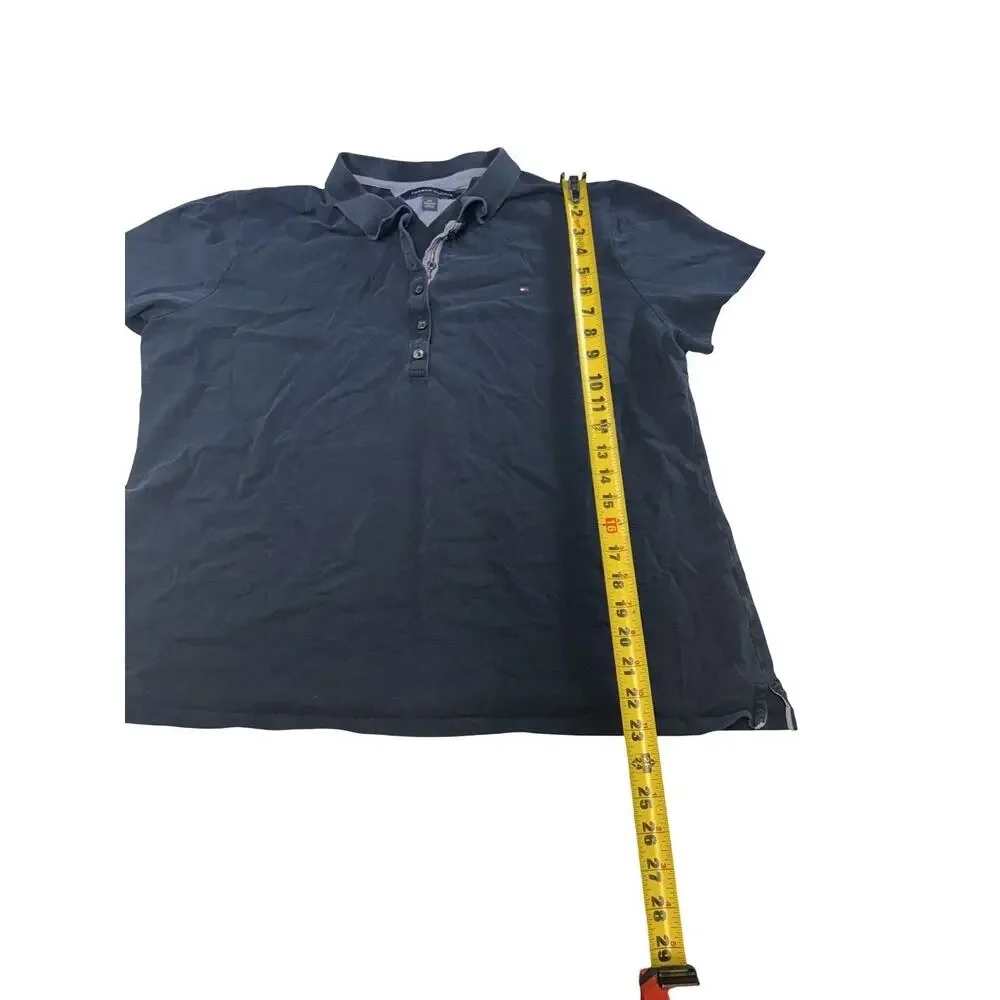 Tommy Hilfiger Youth XXL Navy Polo Shirt Short Sleeve Logo Cotton Uniform